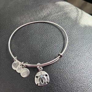 Alex and Ani Silver Sand Dollar Charm Bracelet